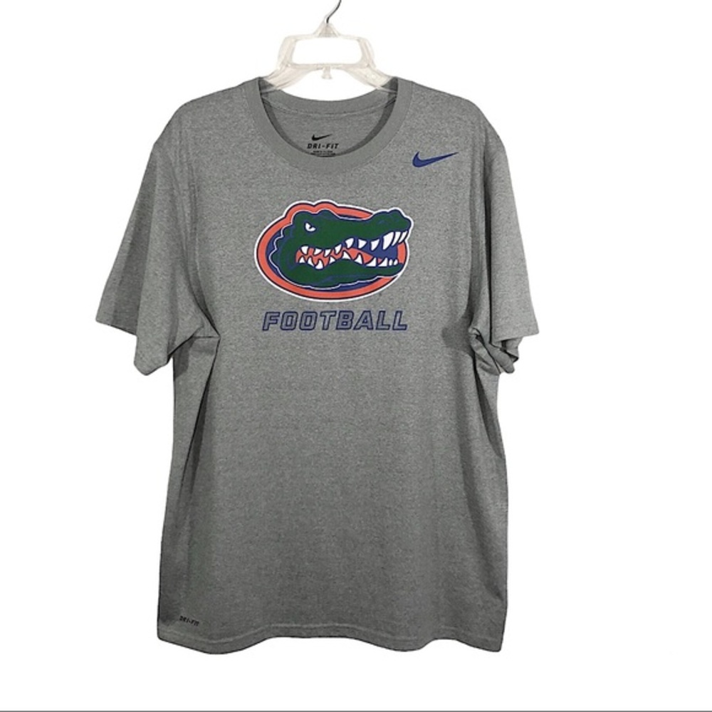 Nike Dri Fit Heathered Florida Gators Football Logo Legend Performance T-Shirt L